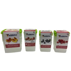 Arrow Home Products 1 pt White Food Storage Container Set 5 pk