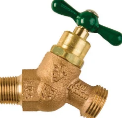 Arrowhead 1/2 in. MIP X 3/4 in. MHT Anti-Siphon Brass No-Kink Hose Bibb