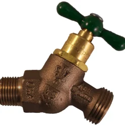 Arrowhead 1/2 in. MIP X 3/4 in. MHT Anti-Siphon Brass No-Kink Hose Bibb