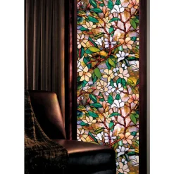 Artscape Multicolored Magnolia Indoor Window Film 24 in. W X 36 in. L