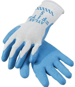Atlas Showa Atlas Fit Unisex Indoor/Outdoor Rubber Latex Coated Work Gloves Blue/Gray XL 1 pair (Pack of 12)