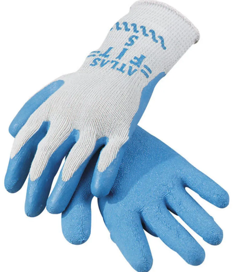 Atlas Showa Atlas Fit Unisex Indoor/Outdoor Rubber Latex Coated Work Gloves Blue/Gray XL 1 pair (Pack of 12)