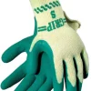 Atlas Unisex Indoor and Outdoor Rubber Coated Gardening Gloves Green/Yellow M 1 pair (Pack of 12)