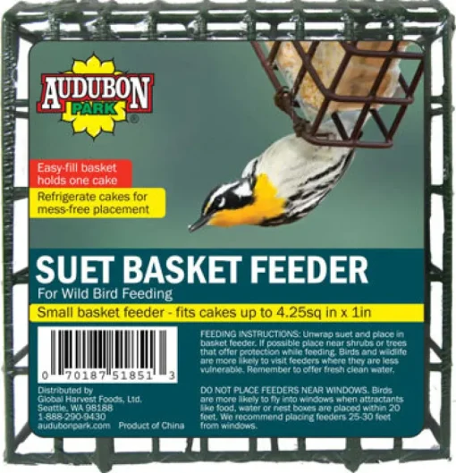 Audubon Park Wild Bird 4 oz Metal Basket Suet Feeder