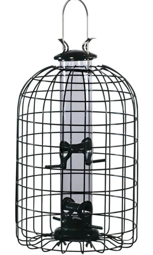 Audubon Wild Bird 1.25 lb Plastic/Wire Caged Tube Bird Feeder 4 ports