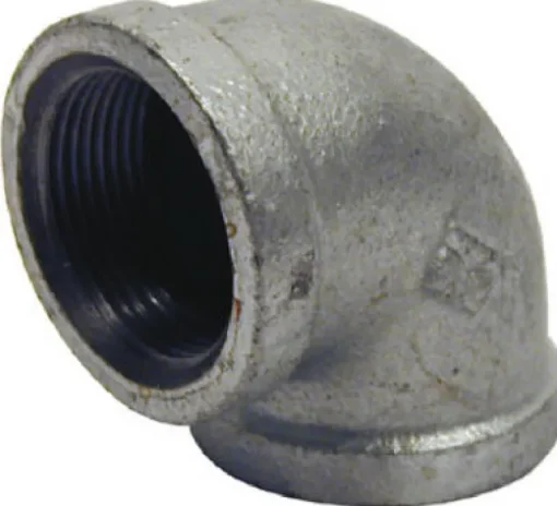 B & K Products Galvanized Malleable Iron 90 Deg. Equal Elbow 1/2 x 1/2 FPT Dia. in. (Pack of 5)