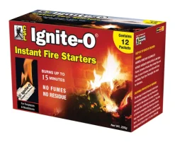B & K Products Ignite-O Wax Organic No Greasy Residue Indoor/Outdoor Fire Starter 15 min. Burn