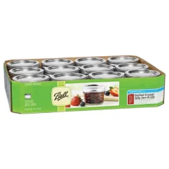 Ball Quilted Crystal Regular Mouth Jelly Jar 4 oz 12 pk