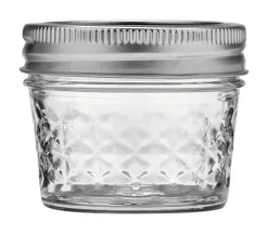 Ball Quilted Crystal Regular Mouth Jelly Jar 4 oz 12 pk
