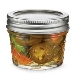 Ball Quilted Crystal Regular Mouth Jelly Jar 4 oz 12 pk