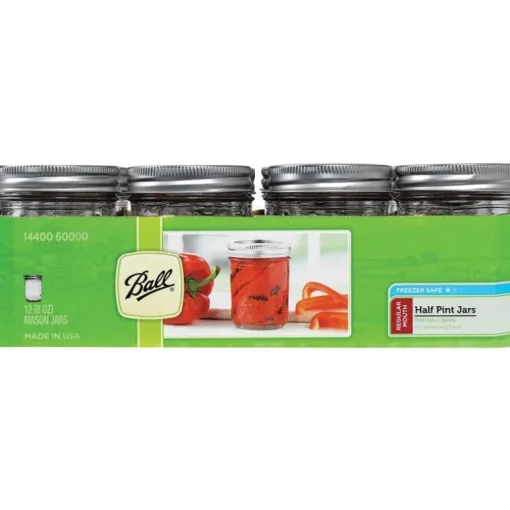 Ball Regular Mouth Mason Jar 8 oz 12 pk