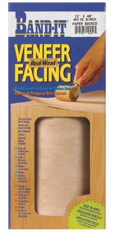 Band-It 12 in. W x 48 in. L Prefinished White Birch Wood Veneer Facing