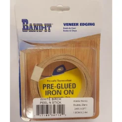 Band-It Peel-N-Stick White Birch Pre-Coated Glue Iron-On Melamine Edge Banding 3/4 W in. x 25 L ft.