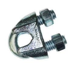 Baron Electrogalvanized Malleable Iron Base/Steel Wire Rope Clip