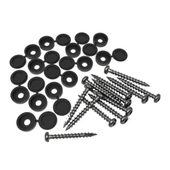 Barrette Outdoor Living No. 8 X 1-1/2 in. L Square Black Coarse Screen Panel Fastener Kit 12 pk