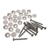 Barrette Outdoor Living No. 8 X 1.5 in. L Square White Coarse Screen Panel Fastener Kit 12 pk