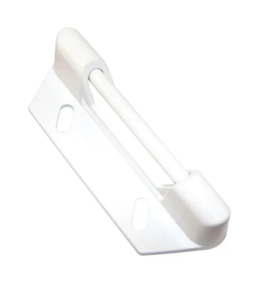 Barton Kramer Satin White Aluminum Door Latch 1 pk