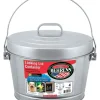 Behrens 4 gal Galvanized Steel Garbage Can Lid Included Animal Proof/Animal Resistant