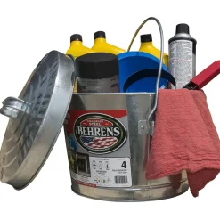 Behrens 4 gal Galvanized Steel Garbage Can Lid Included Animal Proof/Animal Resistant
