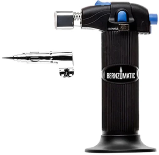 Bernzomatic 3-In-1 Trigger Start Micro Torch 5-1/2 oz. with Spark Igniting Solder Tip Attachment