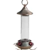 Bird Feeder, Hummingbird, Embossed Glass, 14-oz.