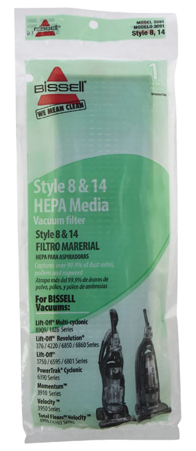 Bissell Vacuum Filter For Upright Vacuums 1 pk