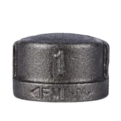 Bk Products 1 In. Fpt Black Malleable Iron Cap