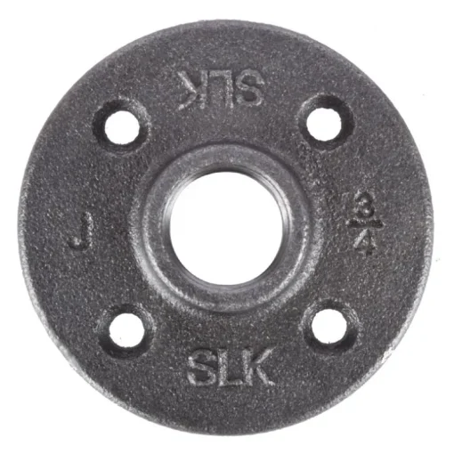 BK Products 3/4 in. FPT Black Malleable Iron Floor Flange (Pack of 5)
