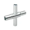 B&K Silver Chrome Steel 4-Way Stem Key