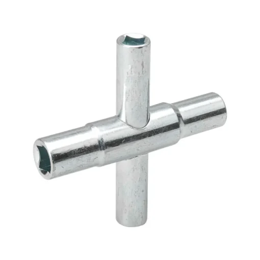 B&K Silver Chrome Steel 4-Way Stem Key