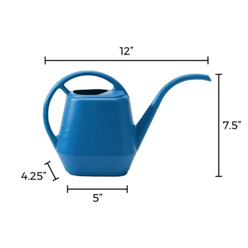 Bloem Aqua Rite Blue 56 oz. Plastic Watering Can