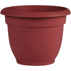 Bloem Ariana 10.25 in. H X 13 in. W X 12 in. D Plastic Traditional Planter Burnt Red