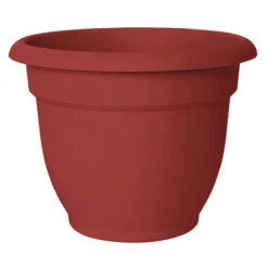 Bloem Ariana 10.25 in. H X 13 in. W X 12 in. D Plastic Traditional Planter Burnt Red