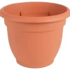 Bloem Ariana 13.75 in. H X 17.75 in. W X 17.75 in. D Plastic Traditional Planter Terracotta