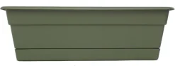 Bloem Dura Cotta 5.75 in. H X 18 in. W X 7.5 in. D Plastic Window Box Living Green
