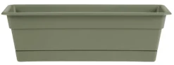 Bloem Dura Cotta 5.75 in. H X 18 in. W X 7.5 in. D Plastic Window Box Living Green