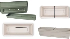 Bloem Dura Cotta 5.75 in. H X 18 in. W X 7.5 in. D Plastic Window Box Living Green