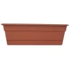 Bloem Dura Cotta 5.75 in. H X 24 in. W X 7.5 in. D Plastic Window Box Terra Cotta