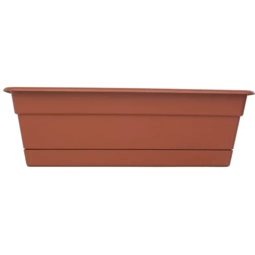Bloem Dura Cotta 5.75 in. H X 24 in. W X 7.5 in. D Plastic Window Box Terra Cotta