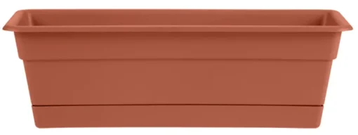 Bloem Dura Cotta 5.75 in. H X 24 in. W X 7.5 in. D Plastic Window Box Terra Cotta