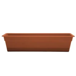 Bloem Dura Cotta 5.75 in. H X 30 in. W X 7.5 in. D Plastic Window Box Terra Cotta
