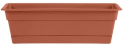 Bloem Dura Cotta 5.75 in. H X 30 in. W X 7.5 in. D Plastic Window Box Terra Cotta