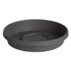 Bloem Terra 2.5 in. H X 13 in. W X 11.25 in. D Resin Traditional Plant Saucer Charcoal