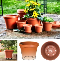 Bloem Terra 12.75 in. H X 15 in. W X 10.25 in. D Polyresin Traditional Planter Charcoal