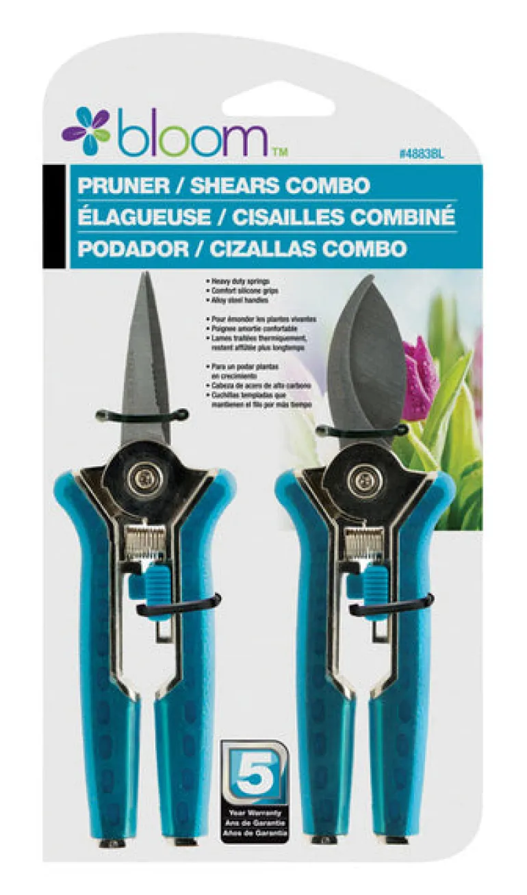 Bloom 4 in. Carbon Steel Straight Edge Pruner Set