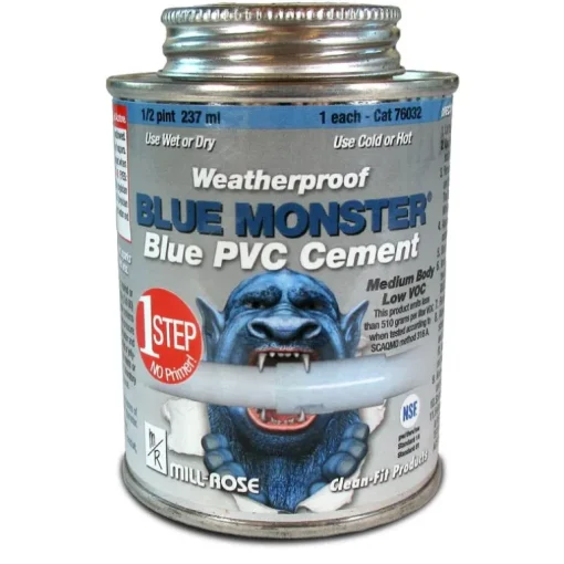 Blue Monster Blue All Weather Cement For PVC 8 oz