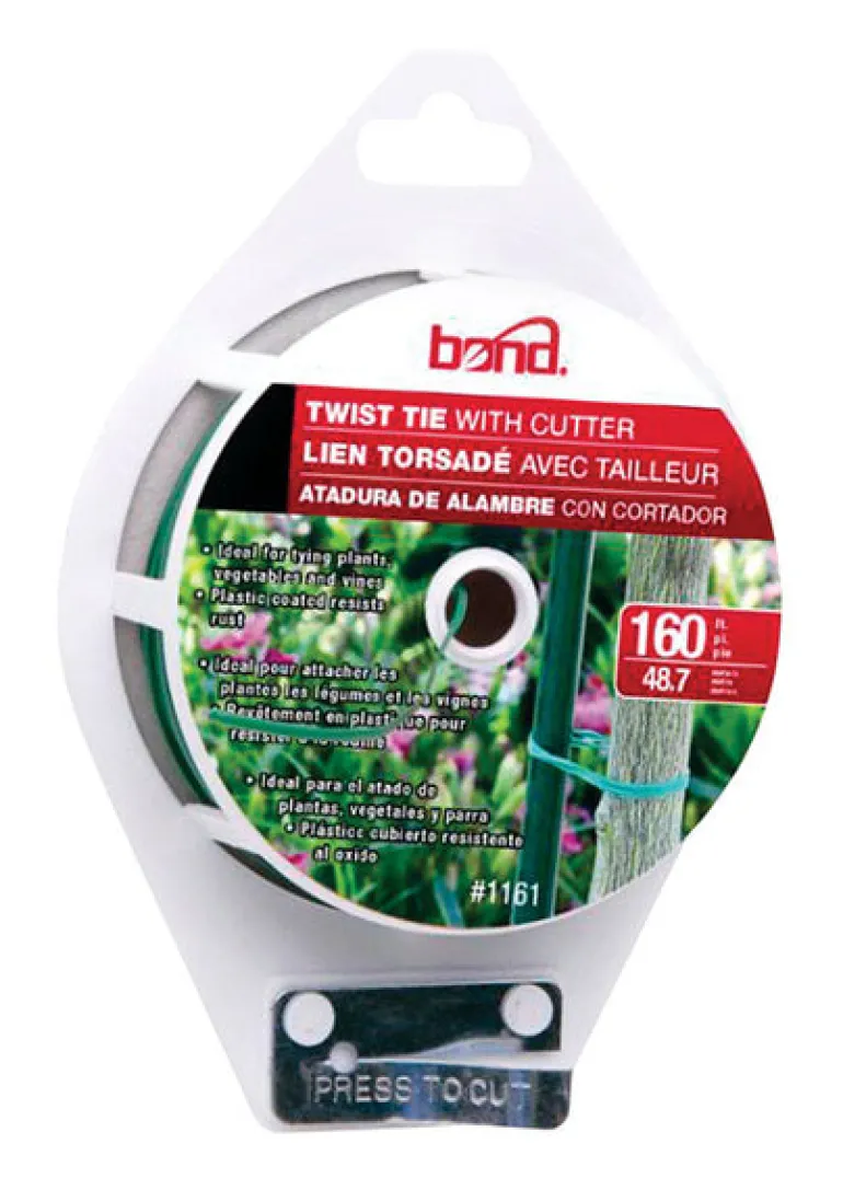 Bond 4 in. W Green Coated Wire Ties