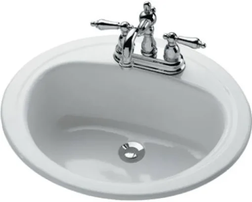Bootz Azalea Enameled Steel Bathroom Sink 20 in. W X 6.5 in. D White