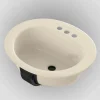 Bootz Azalea Enameled Steel Bathroom Sink 20 in. W X 6.5 in. D Bone