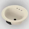 Bootz Laurel Enameled Steel Bathroom Sink 19 in. W X 6.5 in. D Bone